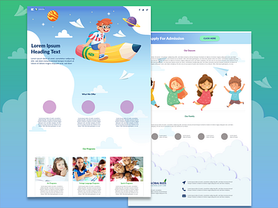 Preschool Webpage design hero section webdesign webdesign ui website design