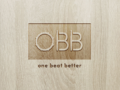 One Beat Better Logo drum drum sticks letters logotype type typography wood