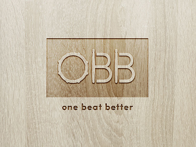 One Beat Better Logo drum drum sticks letters logotype type typography wood