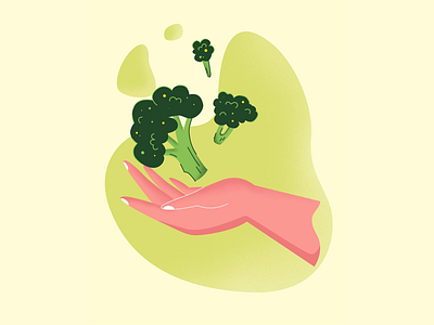 Broccoli broccoli greens healthy food illustration vegan