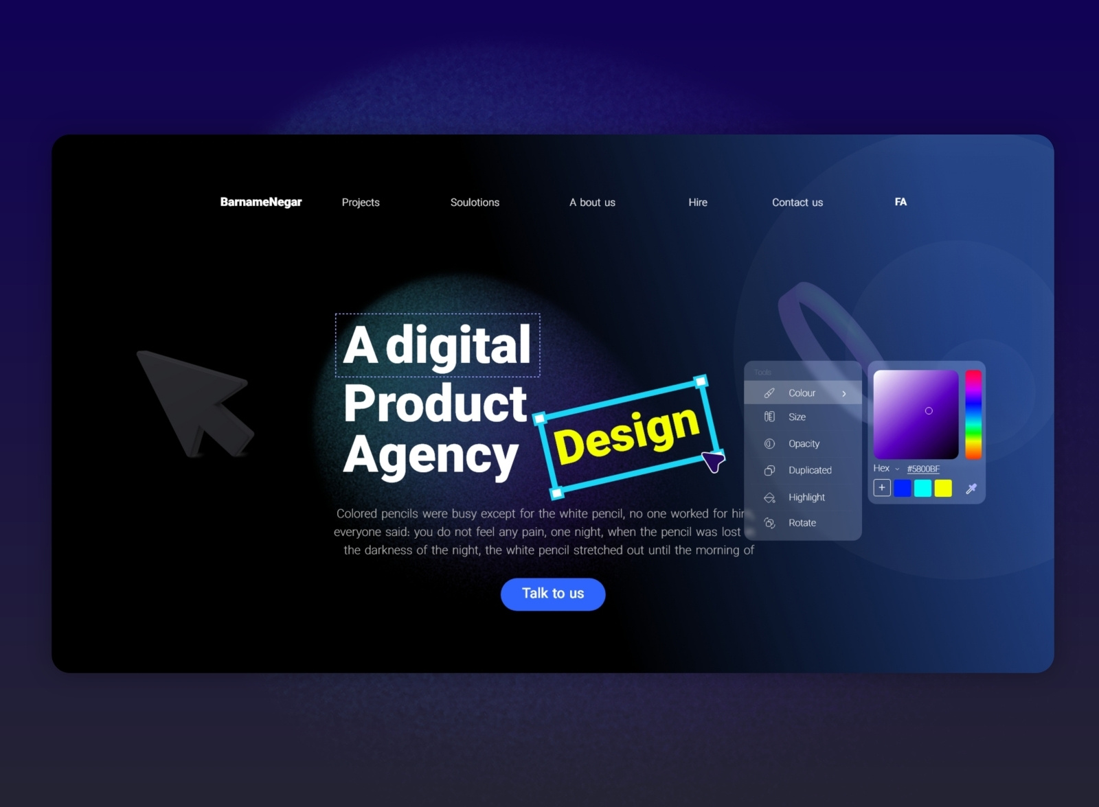 web design by Reza Taheri on Dribbble