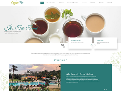 Ceylon Tea landing Page photoshop typogaphy uiux webdesign