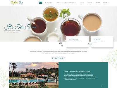 Ceylon Tea landing Page