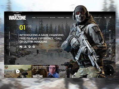 COD WARZONE LANDING PAGE UI DESIGN adobe xd branding photoshop typography ui design