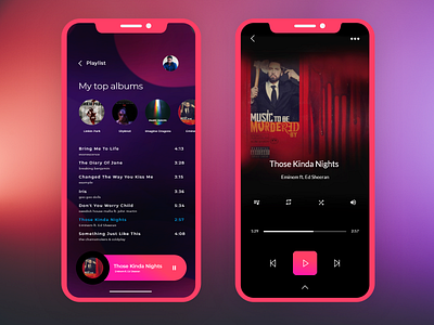 Music app UI Design  concept