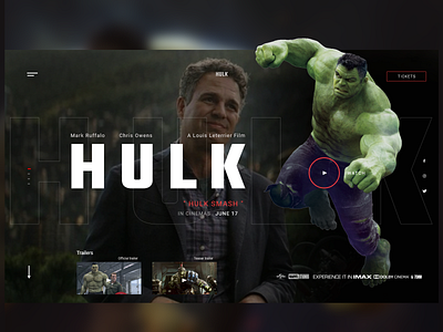 Hulk Web layout Concept adobe xd photoshop typography ui design webdesign