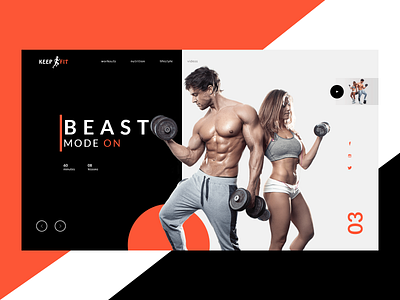 Fitness Web Layout - Concept adobe xd photoshop typography ui design webdesign