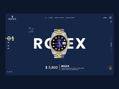 Rolex concept layout by Avon Pereira on Dribbble