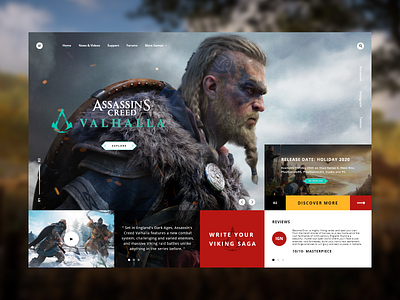 Assassin s Creed - Web layout Concept adobe xd branding design photoshop uiux webdesign