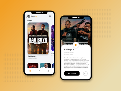 Movie app - concept adobe xd branding mobile app design mobile ui photoshop typography