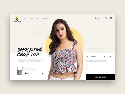 Fashion - web layout concept adobe xd branding illustration photoshop typography webdesign