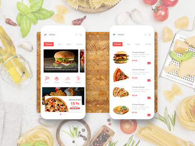 Food Ordering App - Concept adobe xd mobile app design photoshop typography
