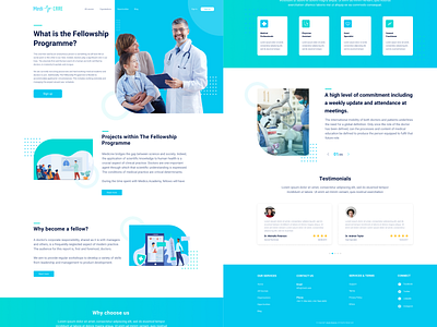 Medical Education - Landing page figma illustration photoshop ui design web design