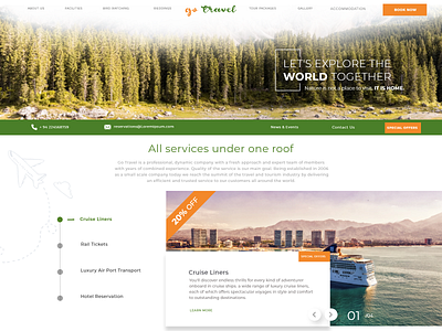 Destination Landing Page Design design typography uiux