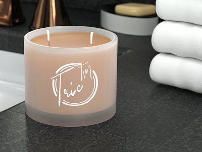 Tric Candle branding candle design icon logo typography