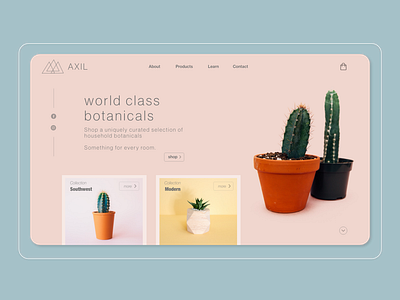 AXIL Botanicals - ECommerce Concept botanicals branding concept design design ecommerce ecommerce shop landing page logo minimal ui ui design ux uxui webpage