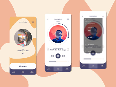 Music App Prototype abstract adobexd app branding content design illustration mobile music prototype ui ux uxdesign web