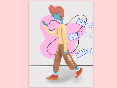 Got Mail? branding design figma flat illustration illustrator ipad minimal procreate procreate app web website