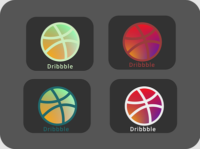 Dribbble Gradient Concept branding design figma icon illustration logo typography ui web website