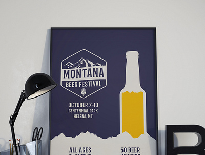 Montana Beer Festival Poster beer beer art design graphic design illustration logo logo design mockup poster poster art vector