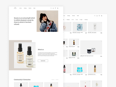 e-commerce concept design flat minimal ui ux web website