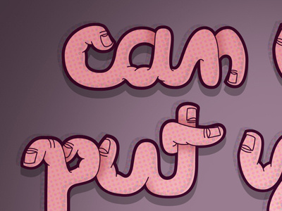 Can you put your fingers like this? finger fingers illustration type