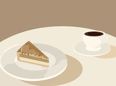 Dessert coffee design illustration illustrator warm