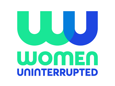 Women Uninterrupted Logo branding flat icon illustration logo