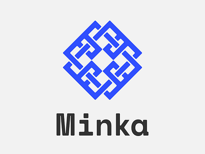 Blockchain banking branding icon logo