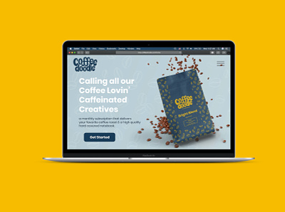 CoffeeDoodle Landing Page branding design illustration landing design landing page logo packaging web website design