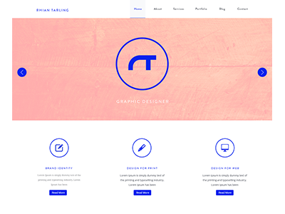 Personal Website Developments blue branding design freelance graphic design identity logo pink web