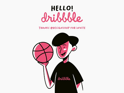 Hello Dribbble! debut hello dribbble design