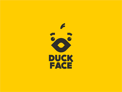 DuckFace logo design simple creative duck