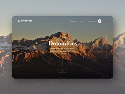 Dolomities - Web Design artist clean ui concept creative design dolomities dribbble explore italy mountains photography pictures travel typography ui ux visual visual art visual design
