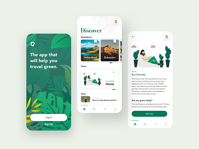 Greeneller - App app app design artist card cards ui clean clean ui concept creative dashboard ecofriendly graphicdesign illustration travel travel app trip typogaphy ui ux vacation