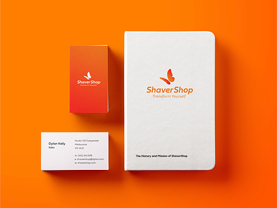 ShaverShop Logo Redesign brand design brand identity branding logo logo design logo designer orange shavershop wordmark