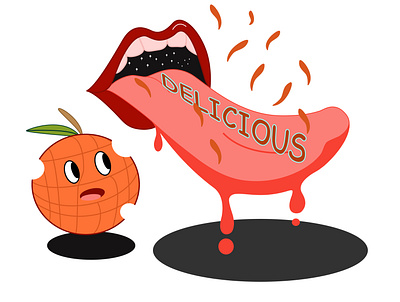 Delicious cartoon design drawing fruit graphic design illustration orange