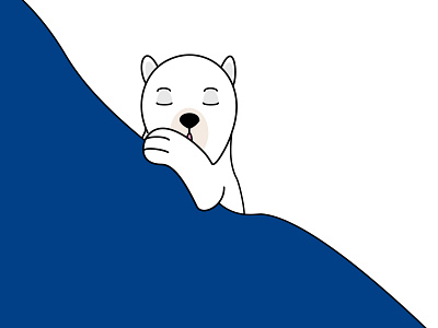 Sleeping Bear cartoon drawing illustration