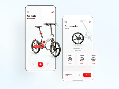 Gocycle Mobile App Redesign app bikes design ecommerce minimal ui