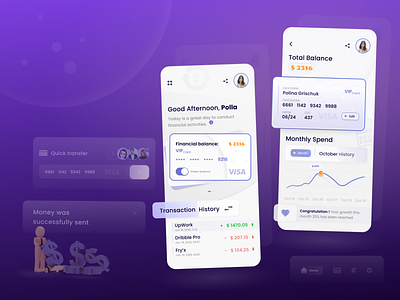 Banking app banking design finance minimal mobile app ui ux