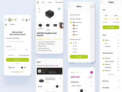 DroiX Redesign Website e commerce minimal mobile app product ui ux web