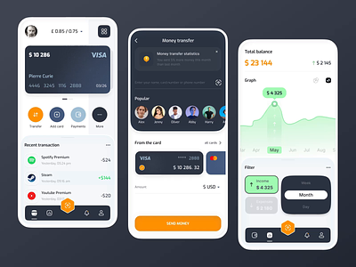 Neo Banking Mobile App animation banking minimal mobile app money ui