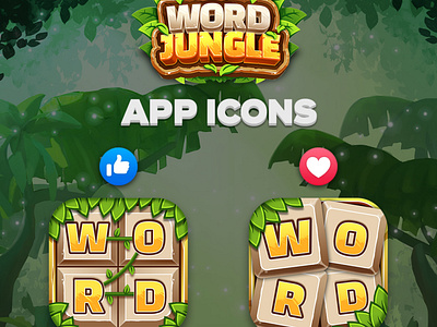 word jungle app icons by Harvey Lanot on Dribbble