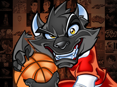 Basketstars basketstars lanotdesign mascot wolf