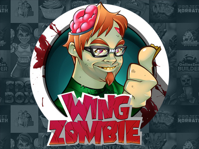 Wing Zombie Mascot Design design geek halloween harvey lanot lanotdesign manila mascot monster philippines undead zombie