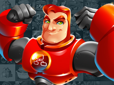 Red mascotdesign pinterest