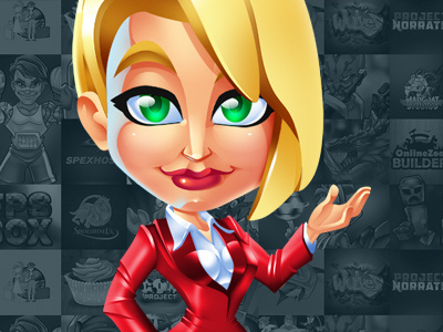 Business Woman Mascot Design business design lanotdesign manila mascot philippines professional suit woman