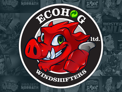 Ecohog Logodesign Dribbble design ecohog equipment hog lanotdesign logo manila philippines recycle recycling waste windshifters