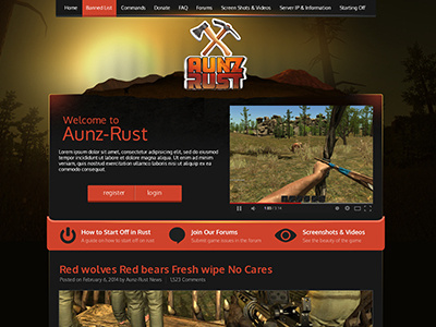 Aunz Rust Indexpage V3 aunz community design forum game lanotdesign manila online philippines rust web