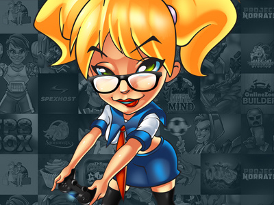 Gamer Girl Mascot Design
